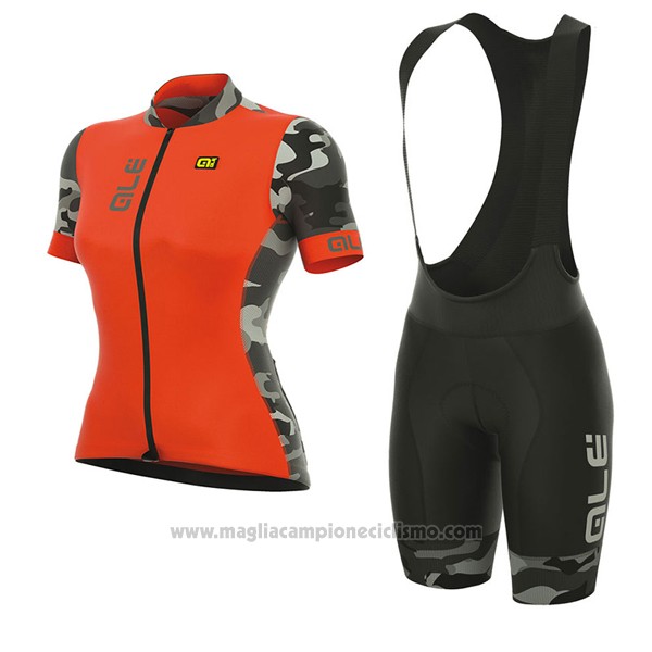 2017 Abbigliamento Ciclismo Donne ALE Prr Ventura Arancione Manica Corta e Salopette